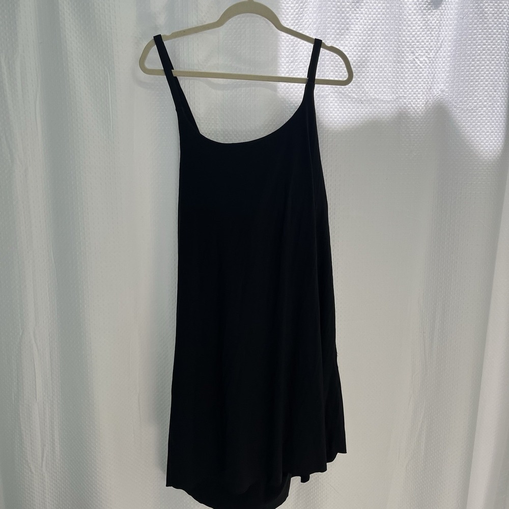 Halara Women's Black Tie Back Swing Hi Low Athleisure Dress 3X Summer‎ Resort